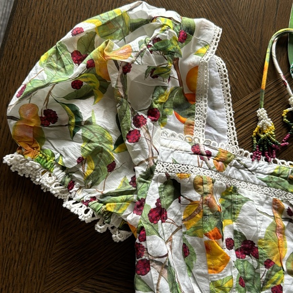 Farm Rio FRUIT ORCHARD OFF-WHITE MINI DRESS, Medium, $255 - Picture 10 of 15